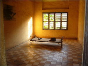 torture room at S21 Prison, Phnom Penh