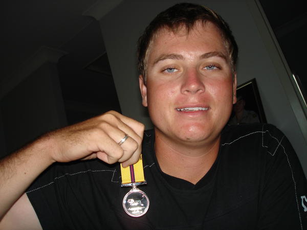 Bob met zijn Iraq Medaille