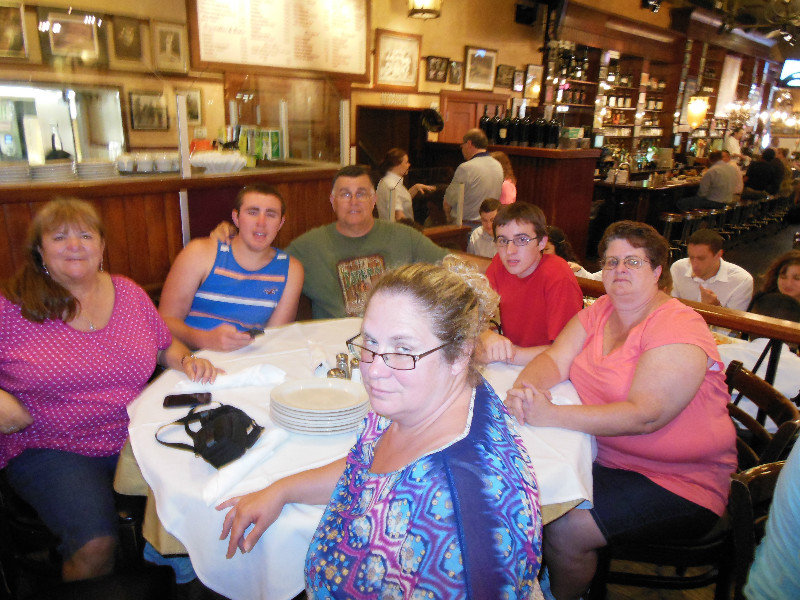 The whole gang - lunch at Carmine's