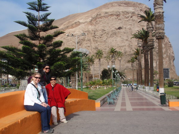 Us three with the Morro behind
