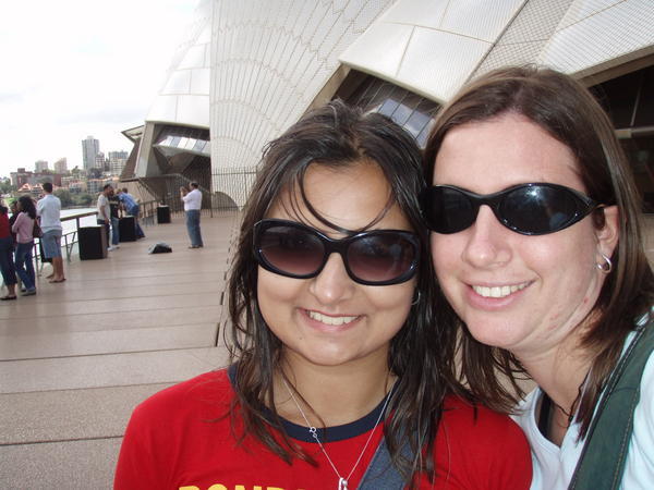me and Jess in front of the Opera House