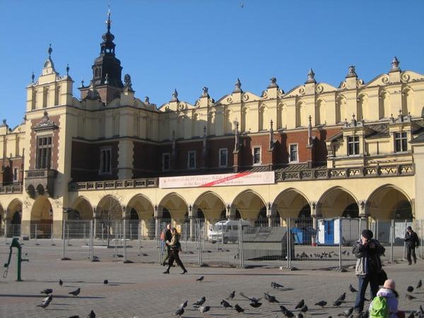 The Cloth Hall in the centre of the Square