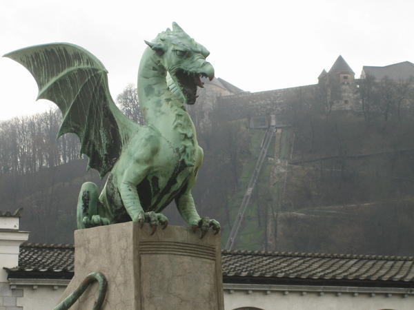 Dragon Bridge with the castle in the background
