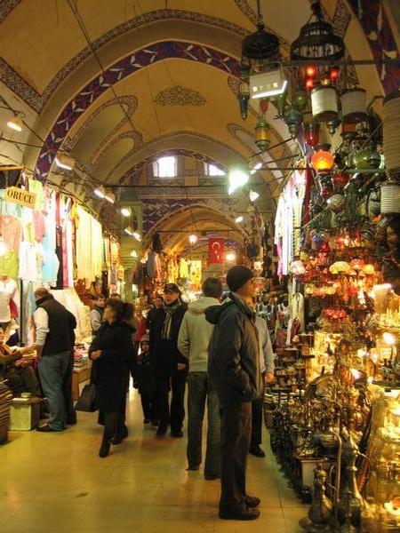 The guys enjoying a browse in the Grand Bazaar!
