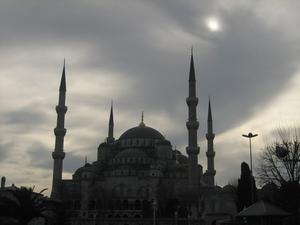 The Blue Mosque at the end of the day