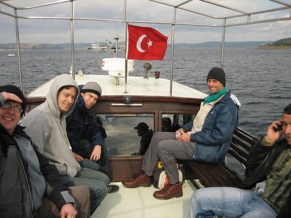 Taking a boat across the Dardanelles