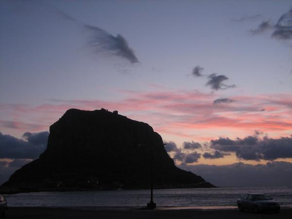 Monemvasia at dawn; an awesome sight!