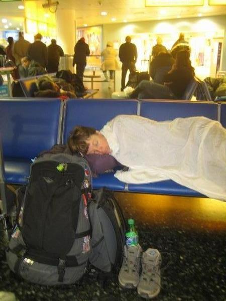 Sleeping in Gatwick Airport
