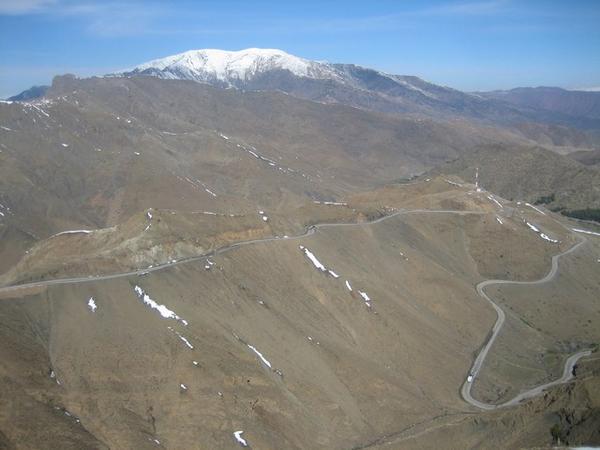 Winding road through the Atlas Mountains