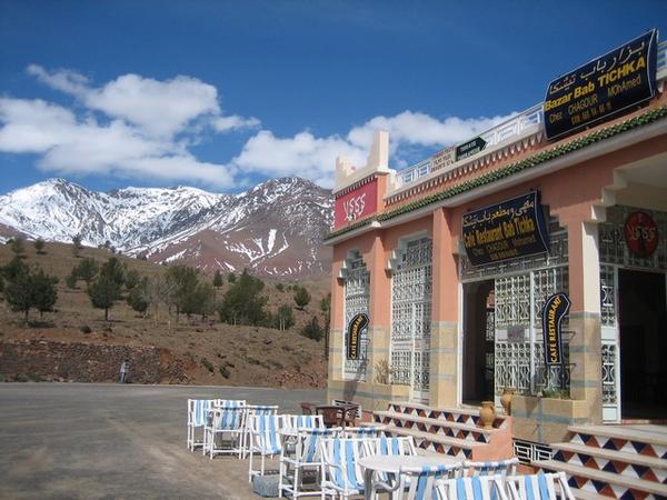 Stopping for a break at Tichka, Atlas Mountains