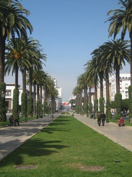One of the roads in Rabat