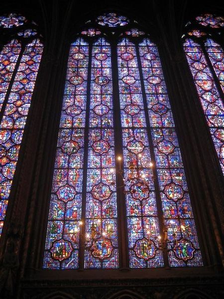 Stained-glass windows in St Chapelle