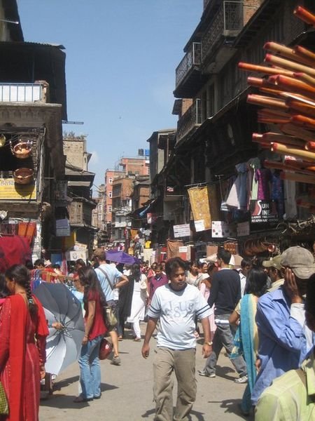 Busy street in Kathmandu