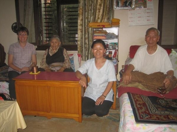 A Tibetan family who warmly welcomed us into their home.