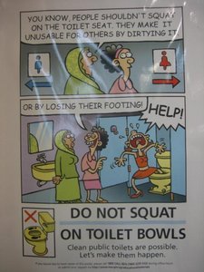 Amusing poster in one of the public toilets!