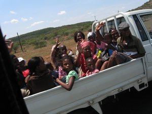 How many people can you get into the back of a bakkie?