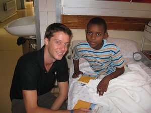 Joel visiting at Princess Marina Hospital