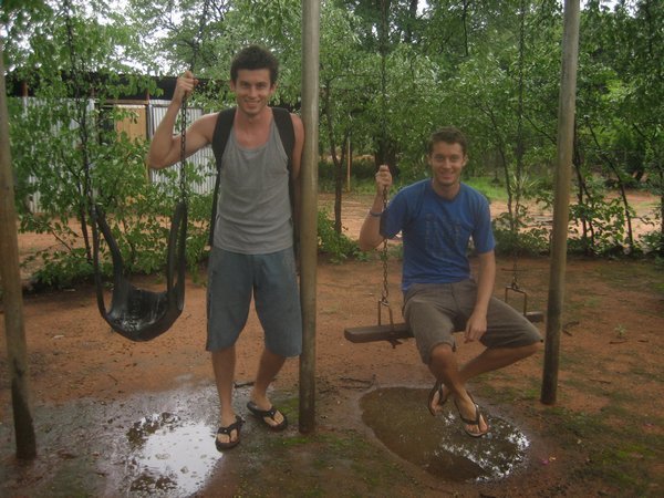 The boys with their old swings