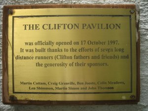 Colin was one of a group of runners who raised money for the Clifton Pavillion.