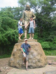David Livingstone statue at Victoria Falls