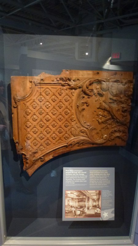 Maritime Museum - Piece of Carved Archway from First Class Lounge of Titanic