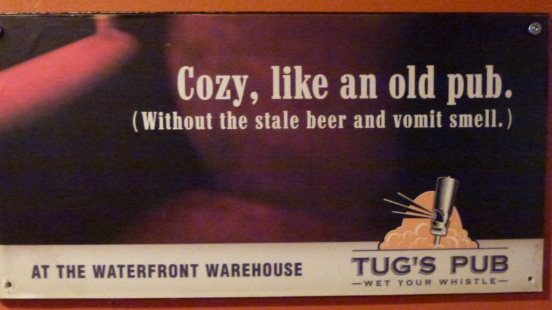 Tug's Pub - Glowing Advert