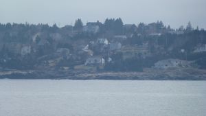 Houses lining the Halifax Coastline