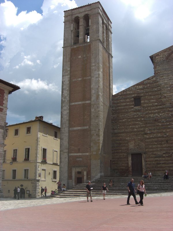 This is the bell tower in the Piazza Grande