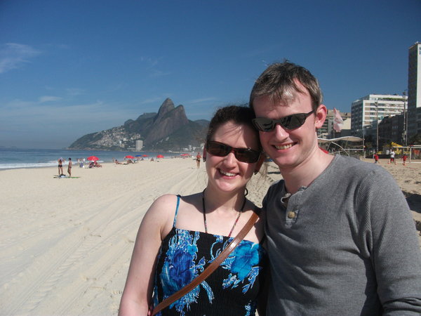 me and dave on Ipanema beach