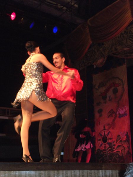 Ballroom dancing couple at the samba show