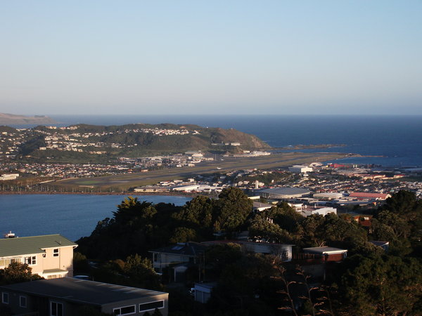 View of the airport from Mount Vic