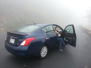 Stopping for a bite on the Skyline Drive
