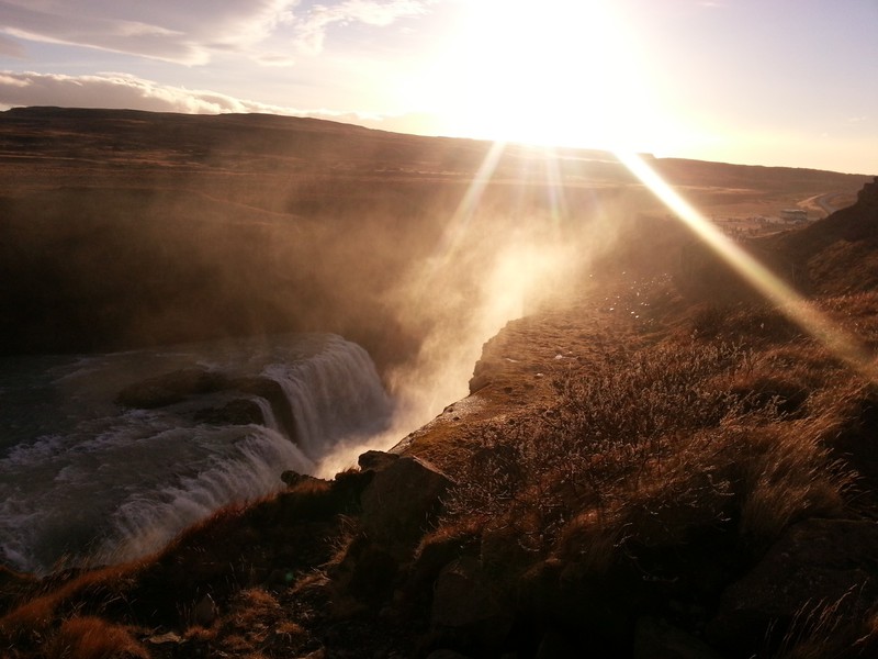 Sunset at the Waterfall