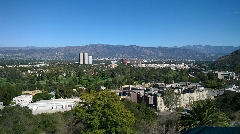 A view over LA from Universal Studios