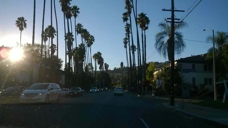 Driving Down Sunset Boulevard