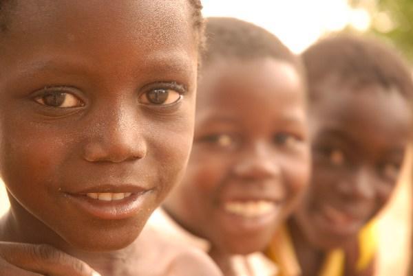 Boys in Zambian village