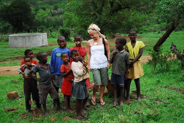 Kids in Zambian village