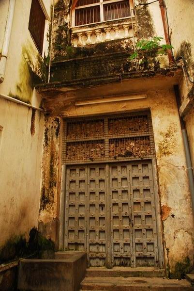 Carved wood door · Stone Town, Zanzibar