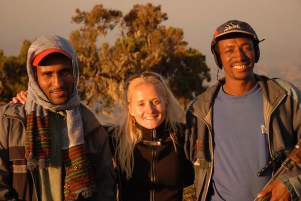 With our Guide and our Scout in the Simiens Mountains · Ethiopia