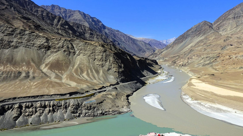 Zusammenfluss Indus und Zanskar