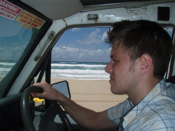 Schulz Driving on the beach
