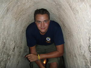 Me in the Cu Chi tunnels