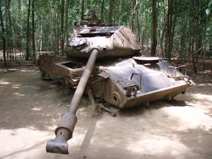 US tank at the Cu Chi tunnels
