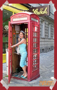 English Telephone booth at Hundertwasser
