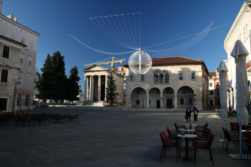 Main square at the Old Town in Pula