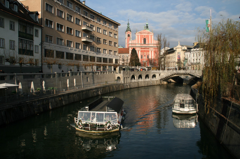Lovely day for a cruise in Ljubljana