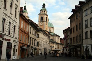 Strolling through the Old Town in Ljubljana