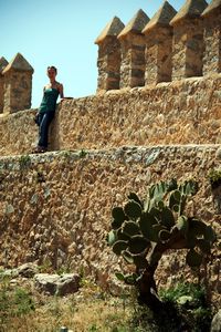 the walls surrounding Santuari de Sant Salvador