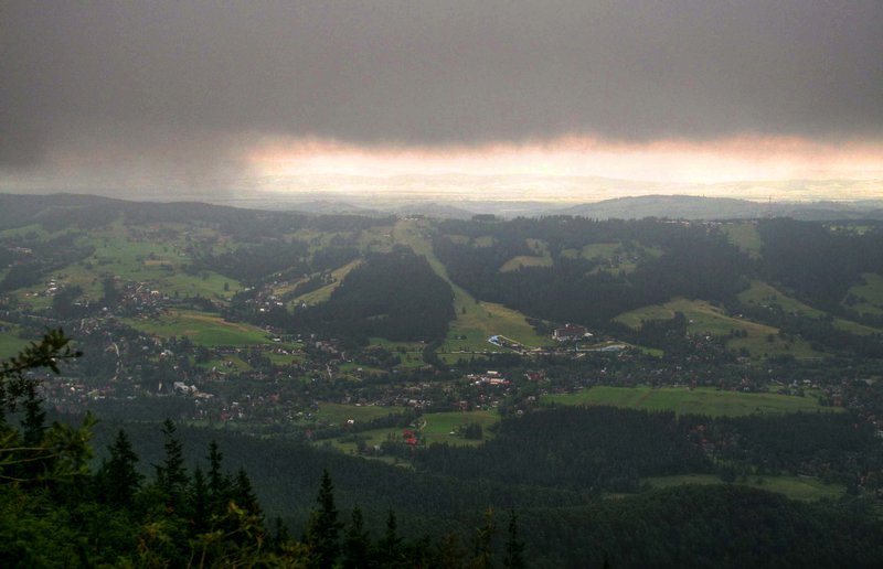 view of Zakopane from Sarnia Skala