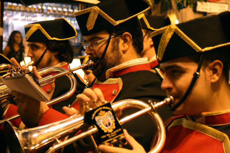 musicians at the procession